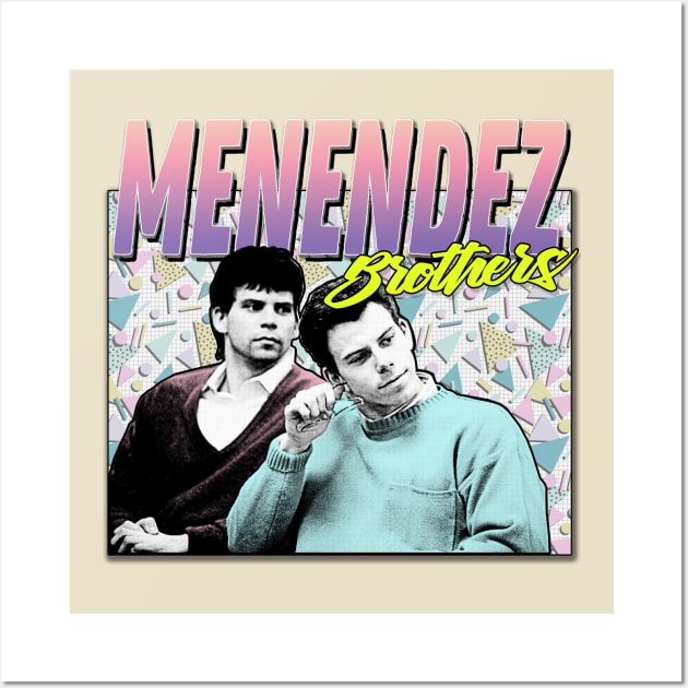 The Menendez Brothers 90s Styled Retro Graphic Design Wall Art by DankFutura